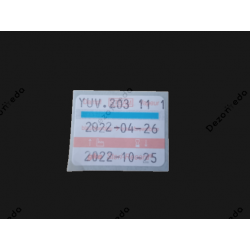 Doku - Label indikatoriaus žymėjimo  pavyzdys naudojantis rankiniu spausdintuvu